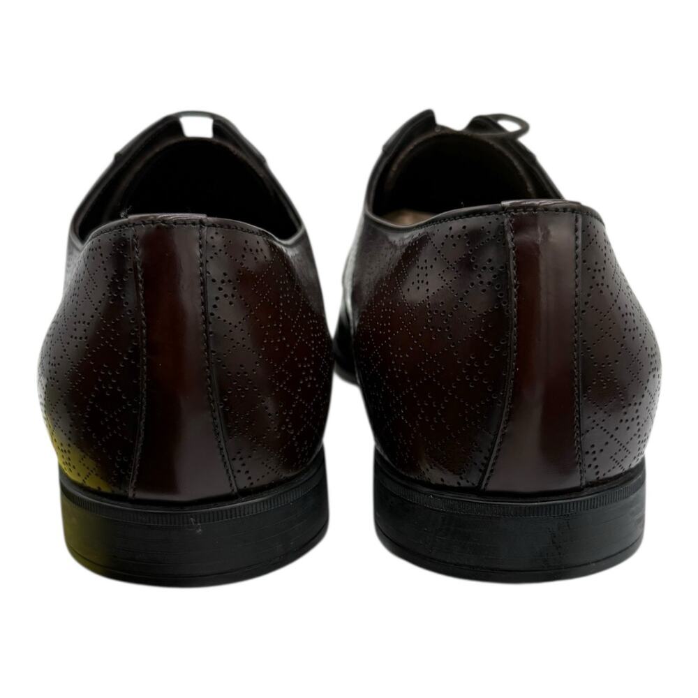 PRADA Men's Brown Leather Lace Up Oxford Dress Shoe 8.5 UK / 9.5 US EE w/box - Picture 5 of 15